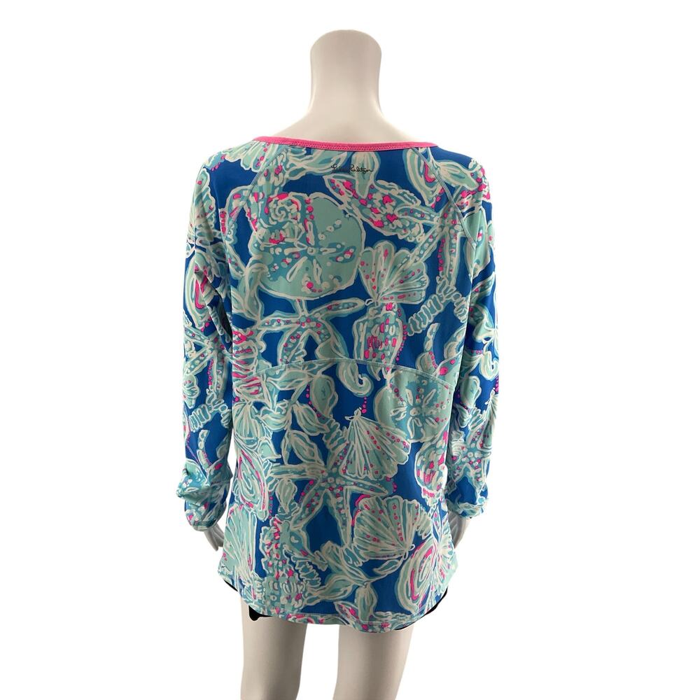 Lilly Pulitzer Luxletic Half-Zip Pullover Shell of a Time Print Size XL - Picture 4 of 8